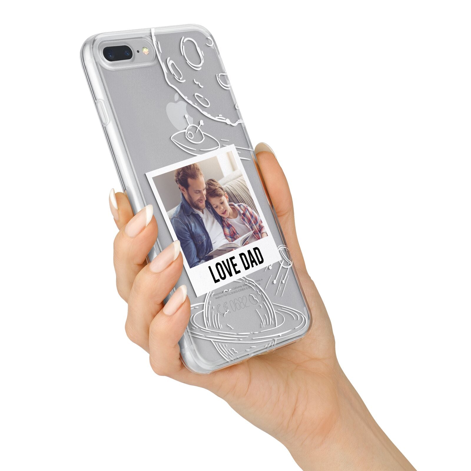 Personalised From Dad Photo iPhone 7 Plus Bumper Case on Silver iPhone Alternative Image