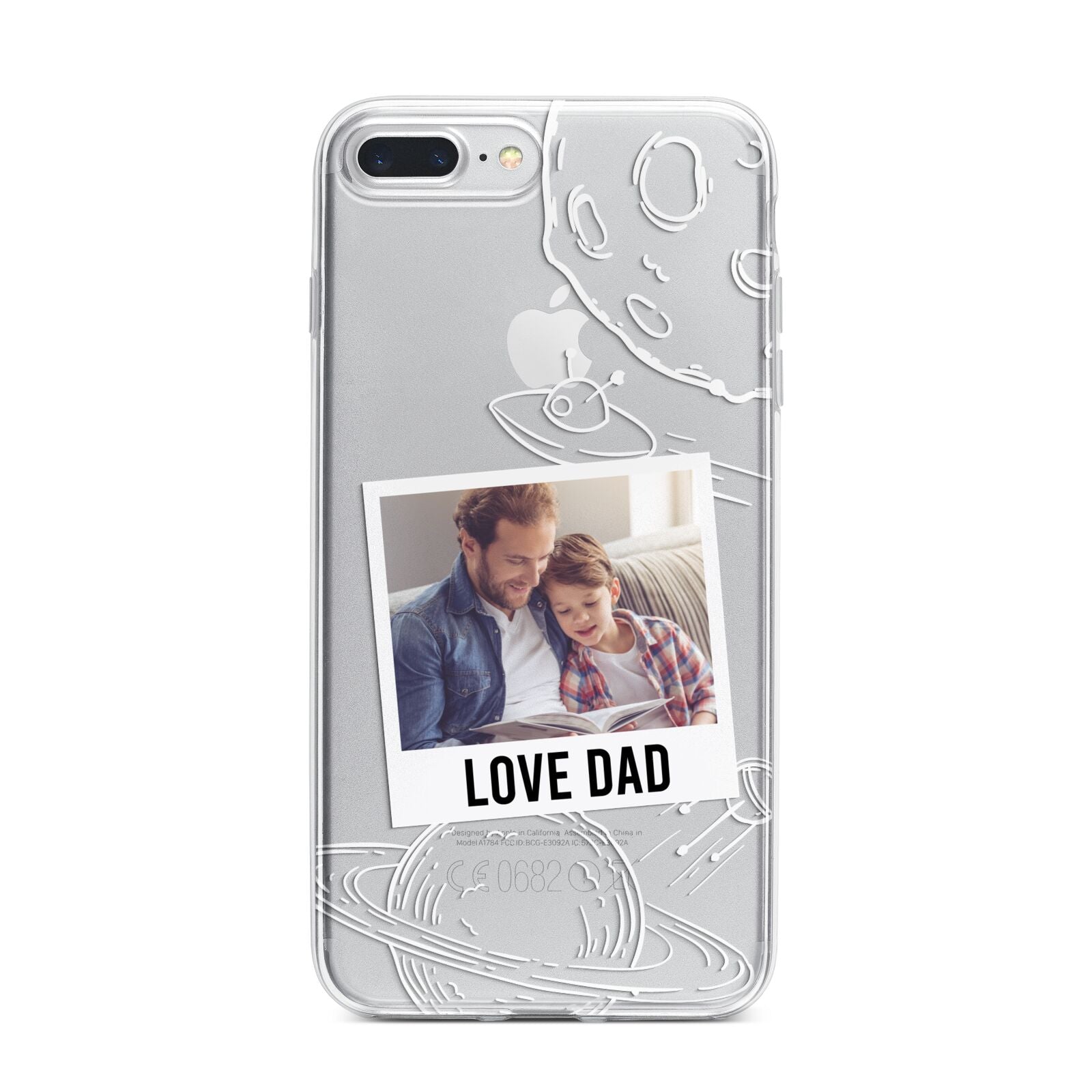 Personalised From Dad Photo iPhone 7 Plus Bumper Case on Silver iPhone