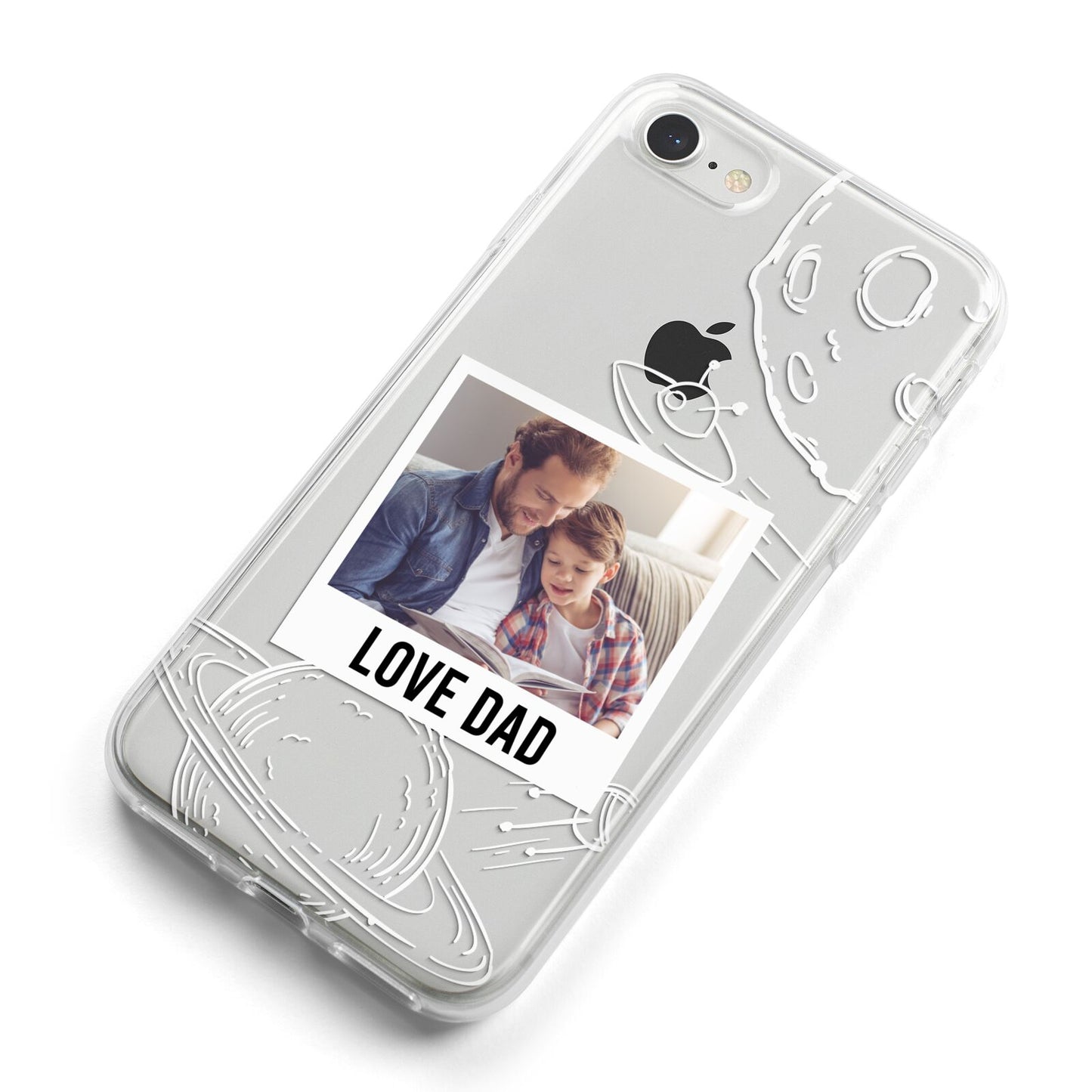 Personalised From Dad Photo iPhone 8 Bumper Case on Silver iPhone Alternative Image