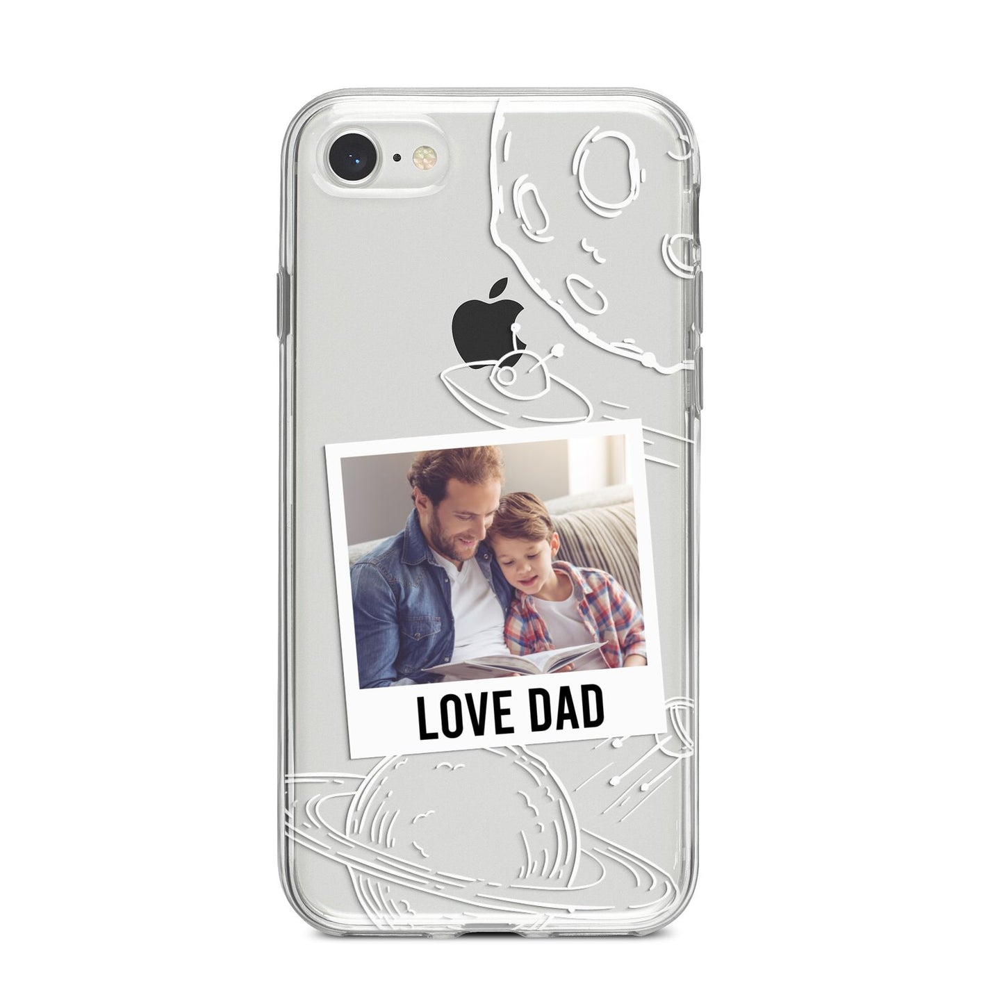 Personalised From Dad Photo iPhone 8 Bumper Case on Silver iPhone