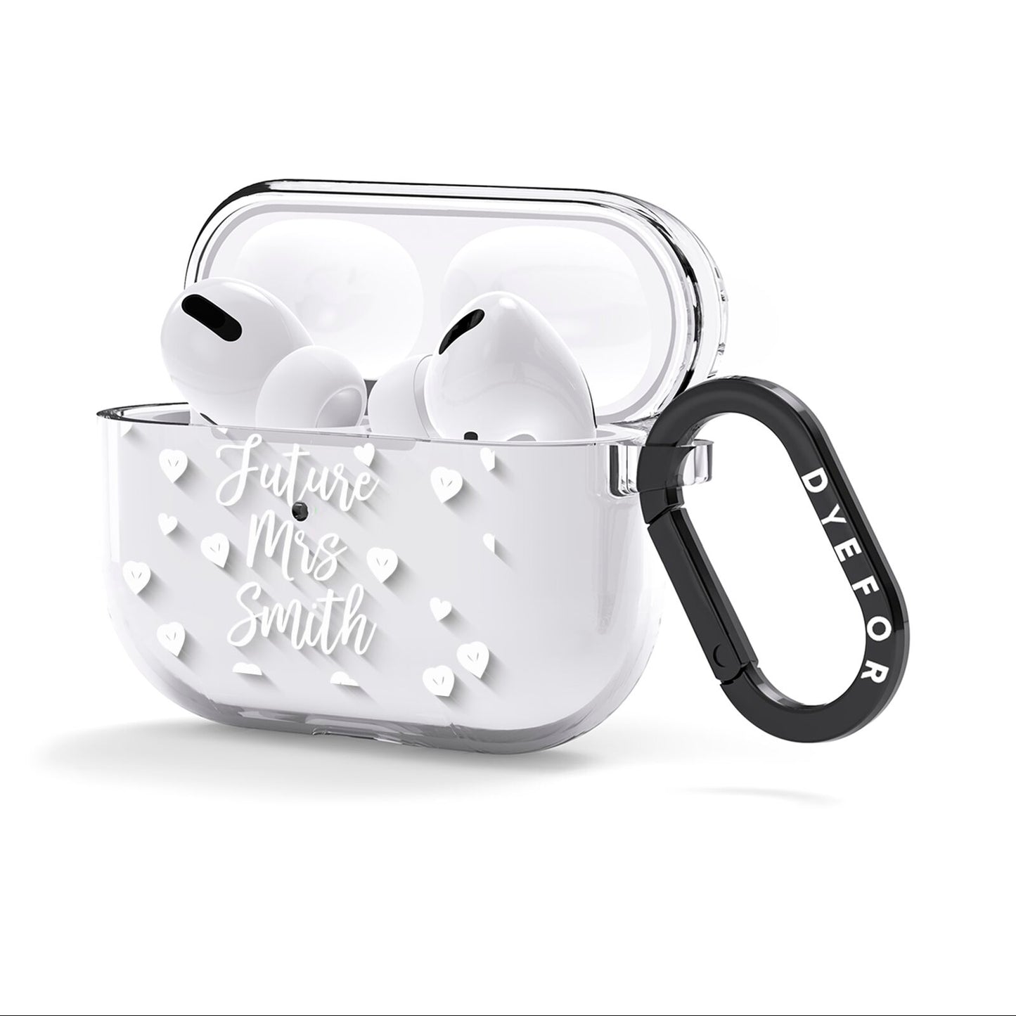 Personalised Future Mrs AirPods Clear Case 3rd Gen Side Image