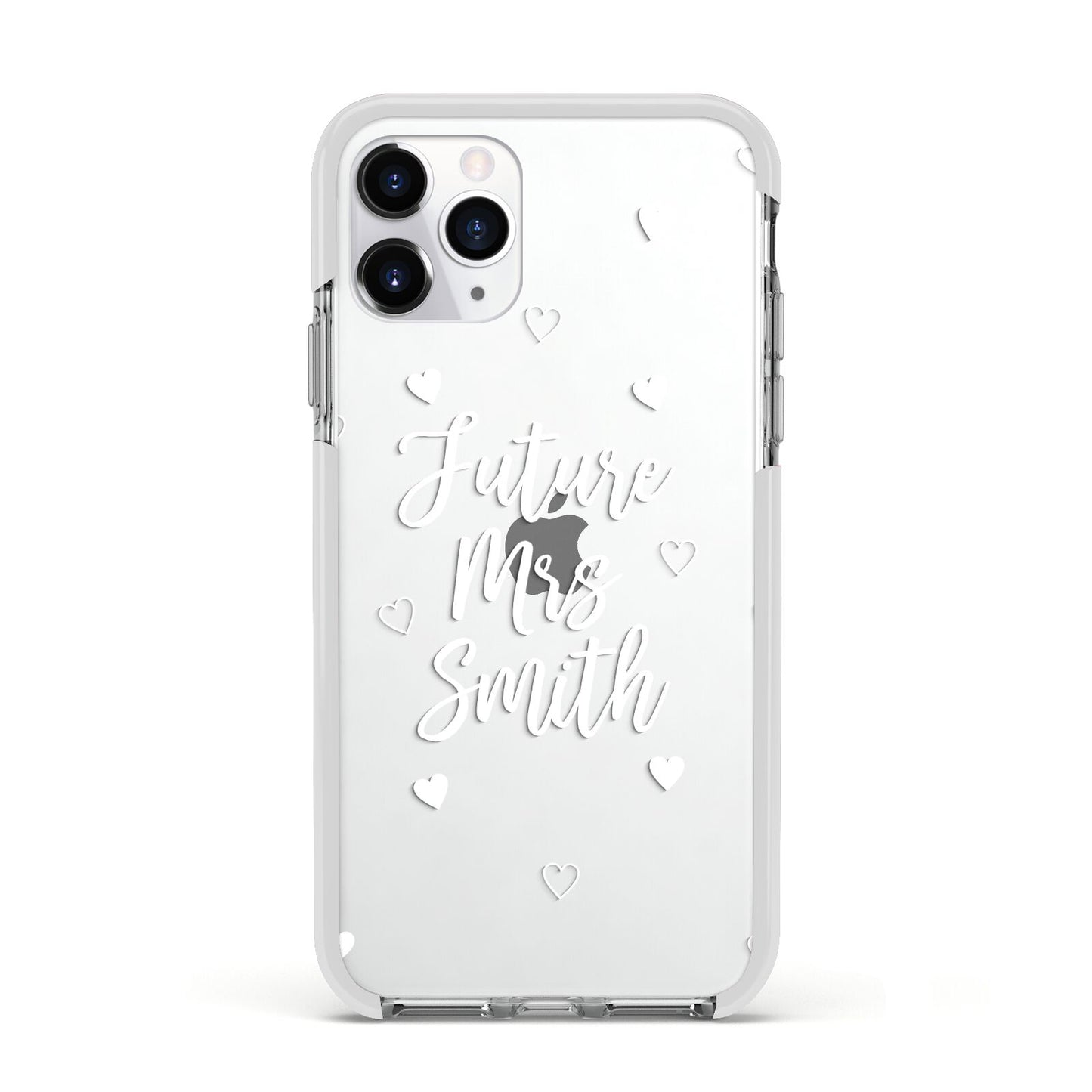 Personalised Future Mrs Apple iPhone 11 Pro in Silver with White Impact Case