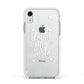 Personalised Future Mrs Apple iPhone XR Impact Case White Edge on Silver Phone