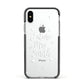 Personalised Future Mrs Apple iPhone Xs Impact Case Black Edge on Silver Phone
