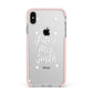 Personalised Future Mrs Apple iPhone Xs Max Impact Case Pink Edge on Silver Phone