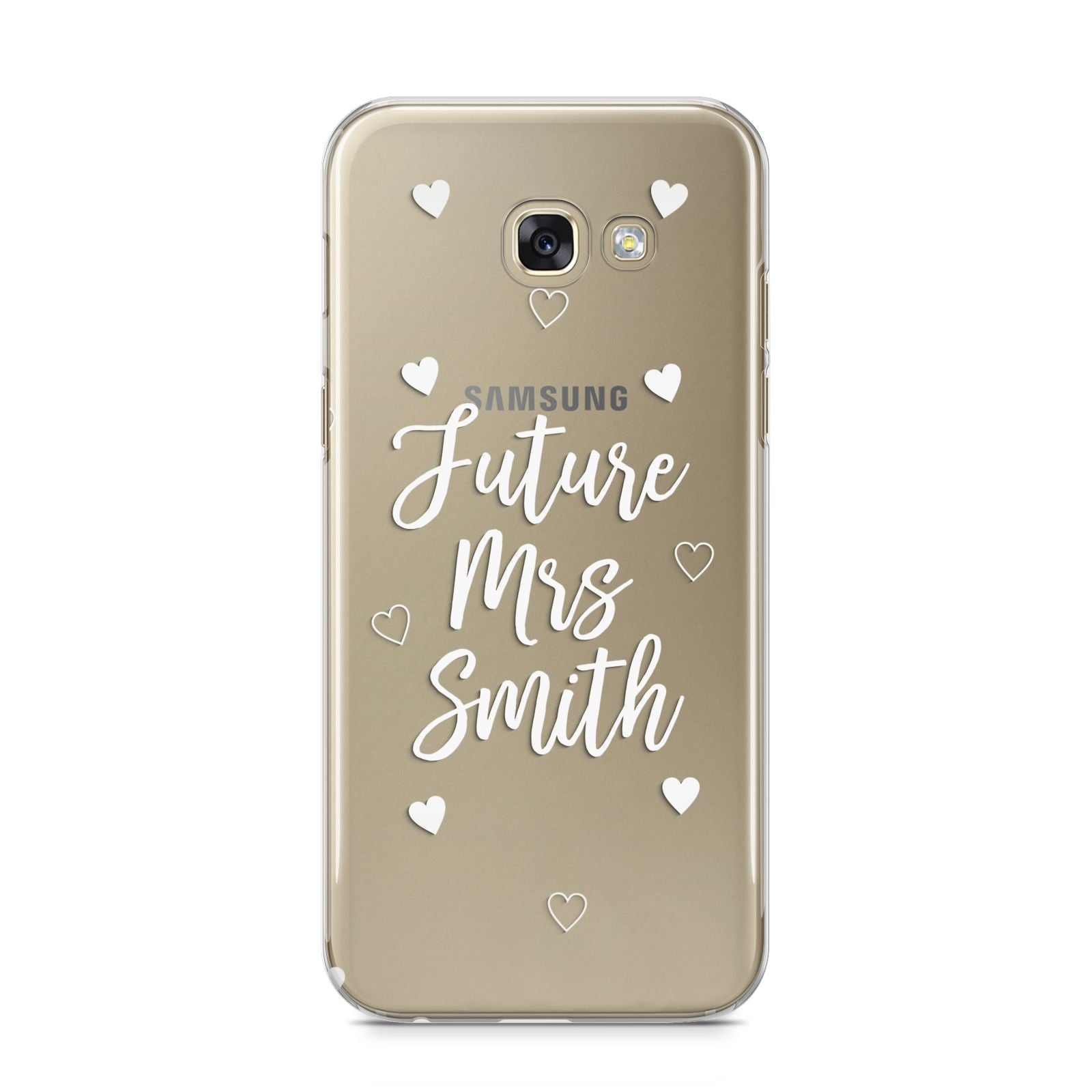 Personalised Future Mrs Samsung Galaxy A5 2017 Case on gold phone