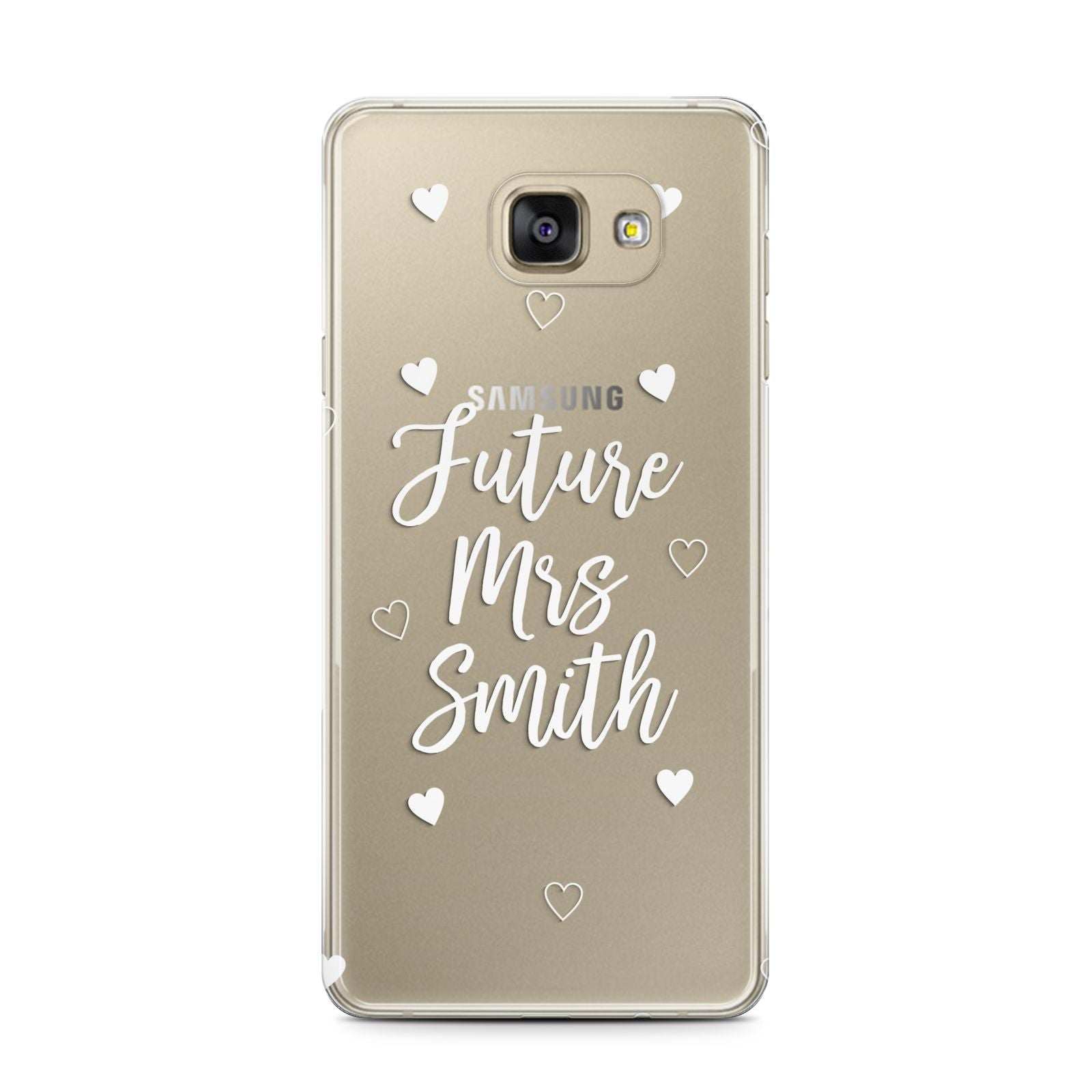 Personalised Future Mrs Samsung Galaxy A7 2016 Case on gold phone
