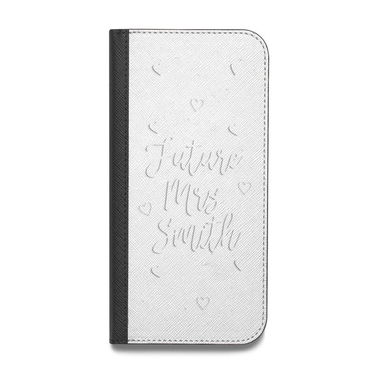 Personalised Future Mrs Vegan Leather Flip Samsung Case