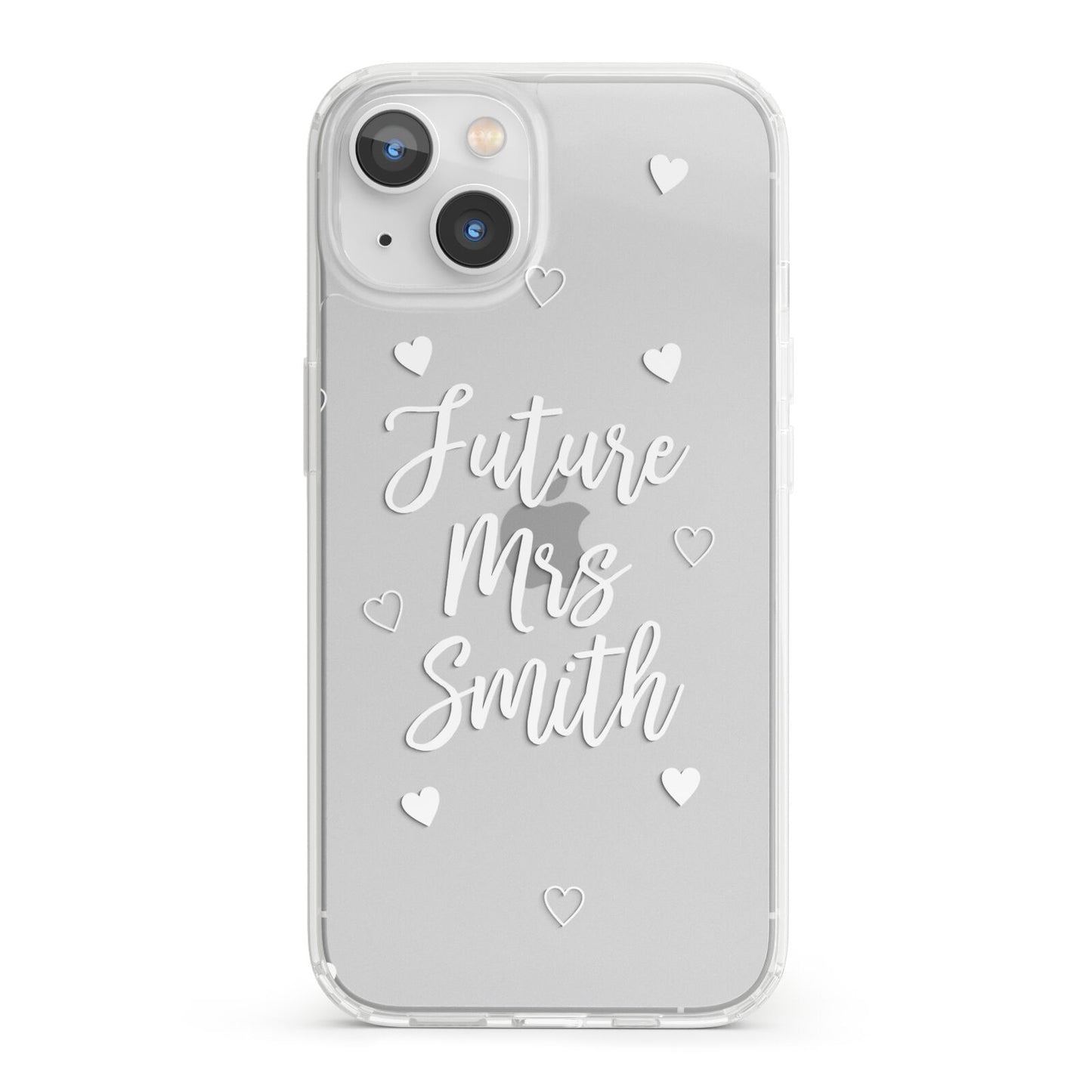 Personalised Future Mrs iPhone 13 Clear Bumper Case