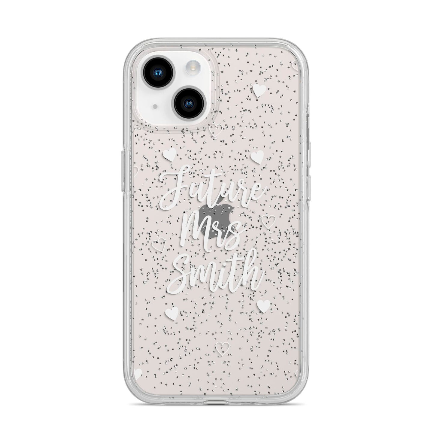 Personalised Future Mrs iPhone 14 Glitter Tough Case Starlight