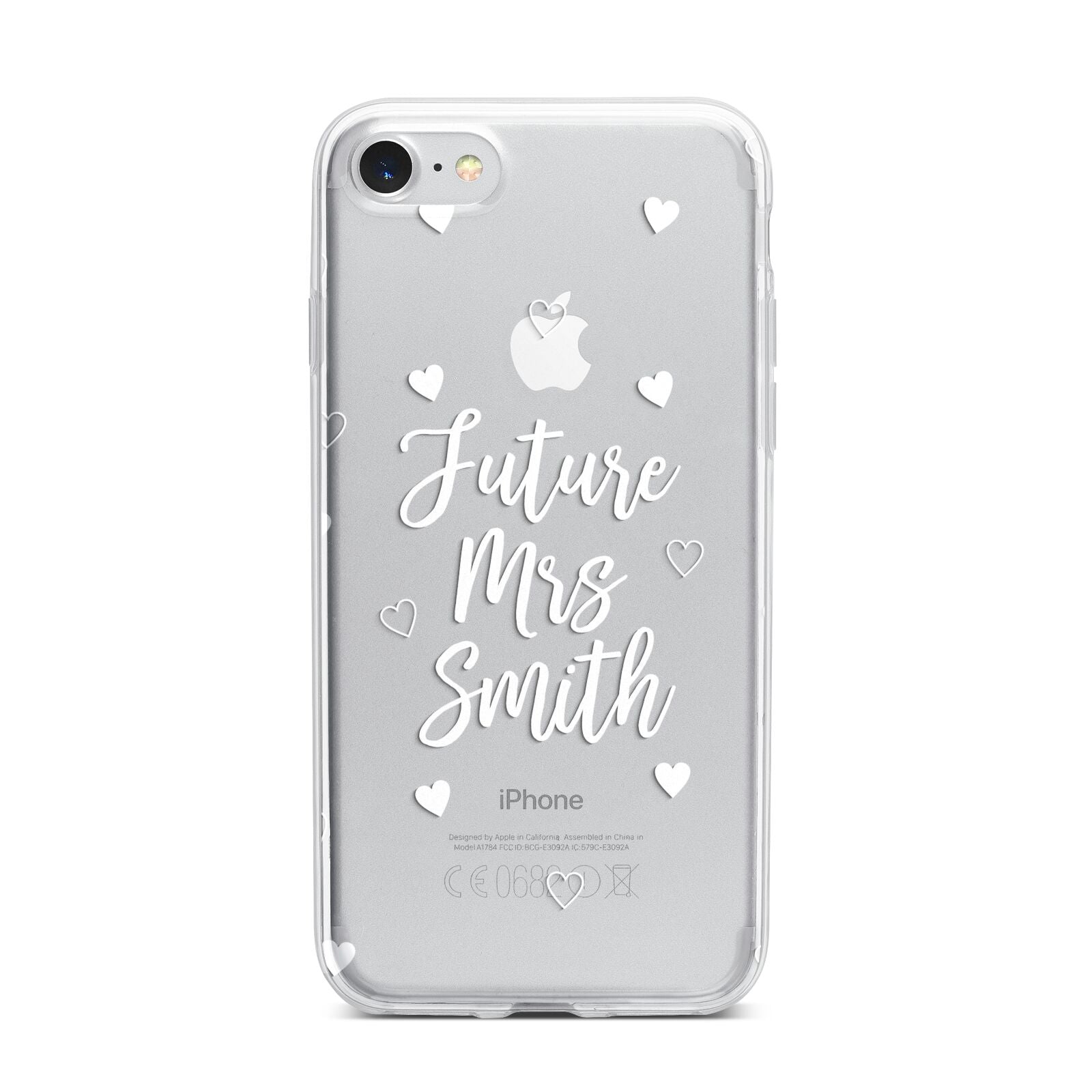 Personalised Future Mrs iPhone 7 Bumper Case on Silver iPhone