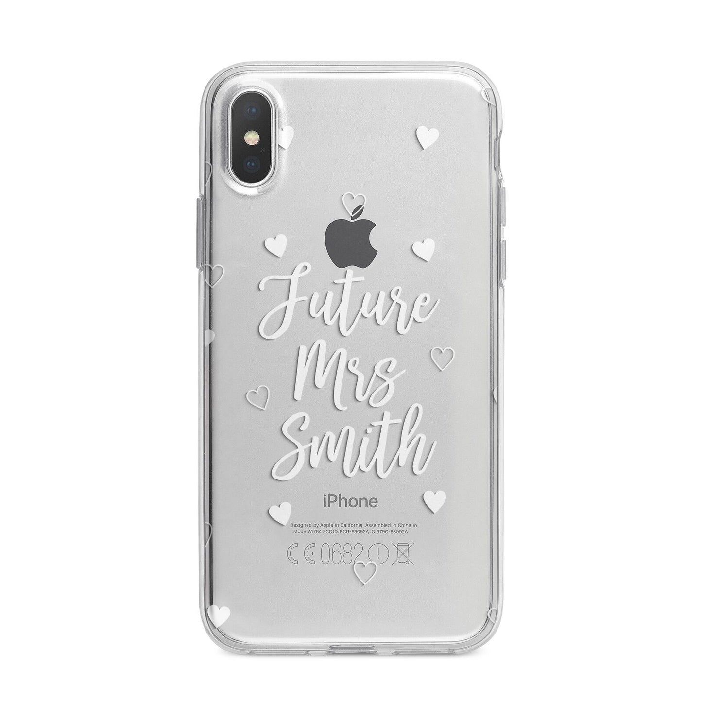 Personalised Future Mrs iPhone X Bumper Case on Silver iPhone Alternative Image 1