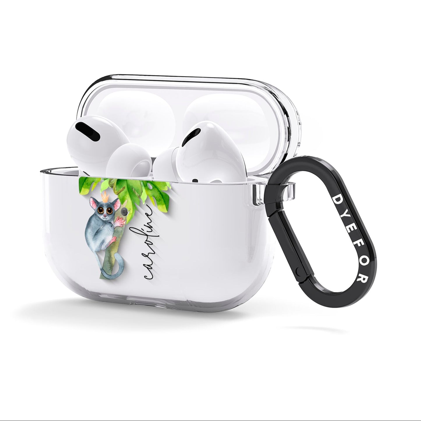 Personalised Galago AirPods Clear Case 3rd Gen Side Image