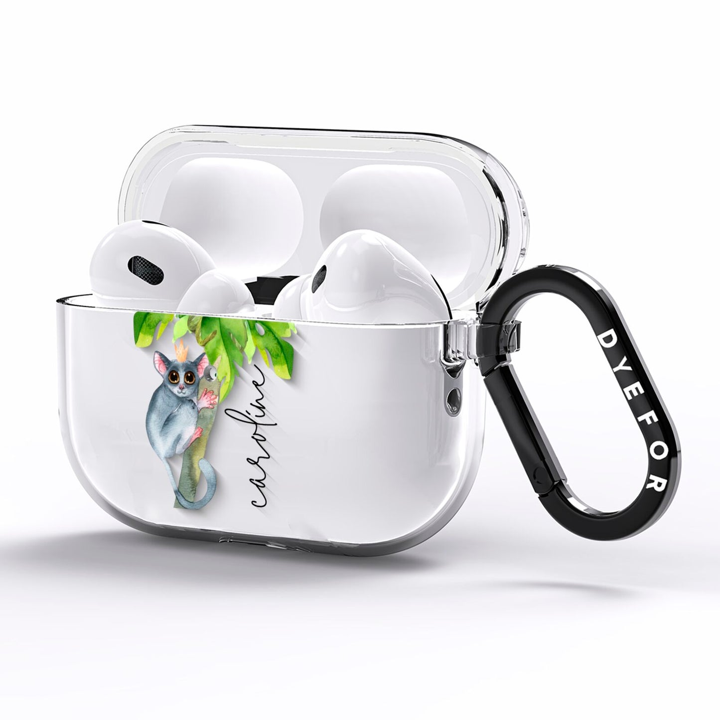 Personalised Galago AirPods Pro Clear Case Side Image