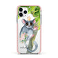 Personalised Galago Apple iPhone 11 Pro in Silver with Pink Impact Case