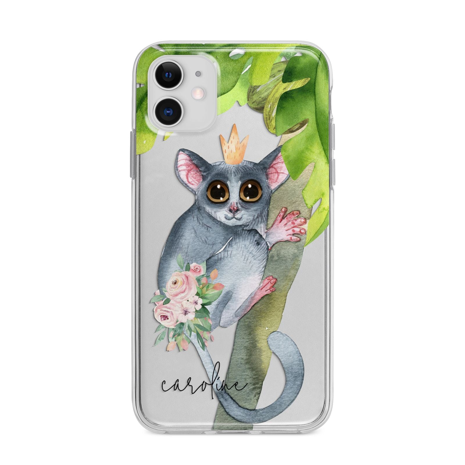 Personalised Galago Apple iPhone 11 in White with Bumper Case