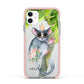 Personalised Galago Apple iPhone 11 in White with Pink Impact Case