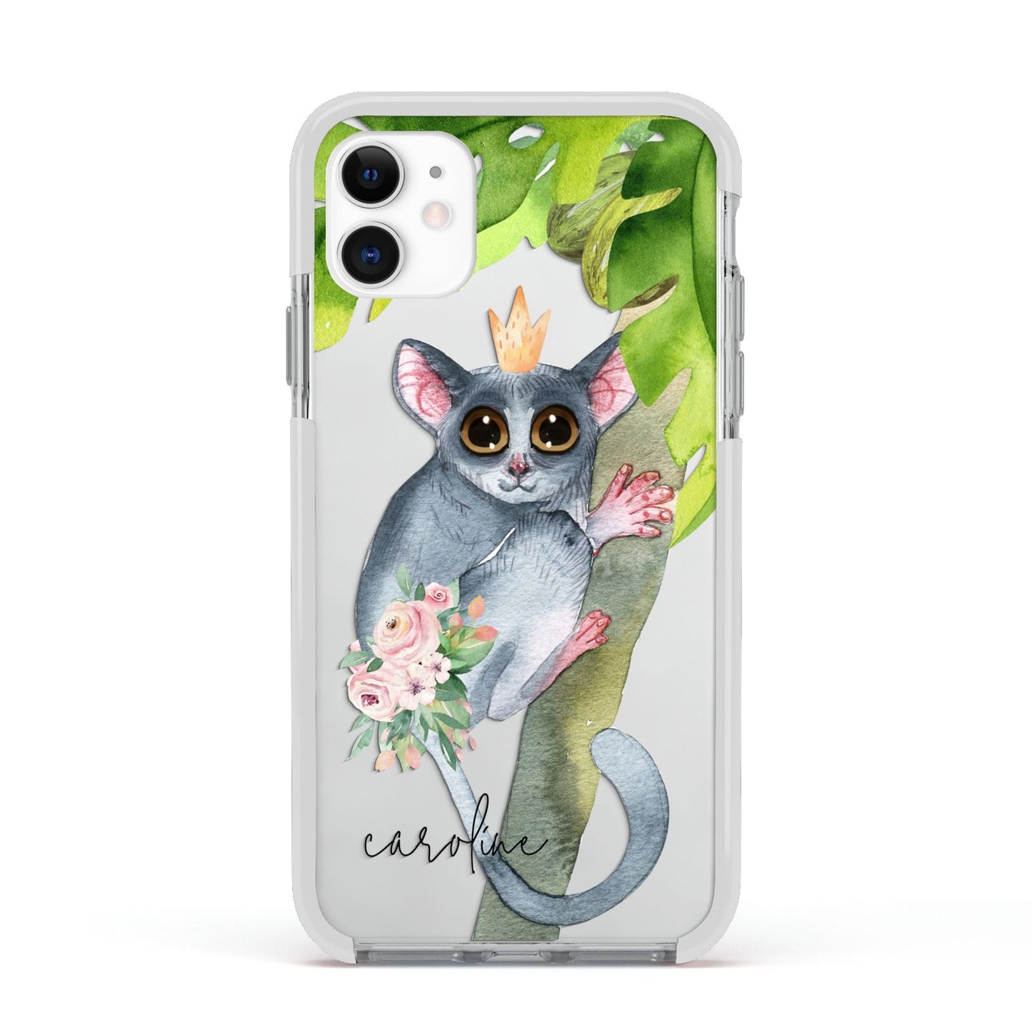 Personalised Galago Apple iPhone 11 in White with White Impact Case