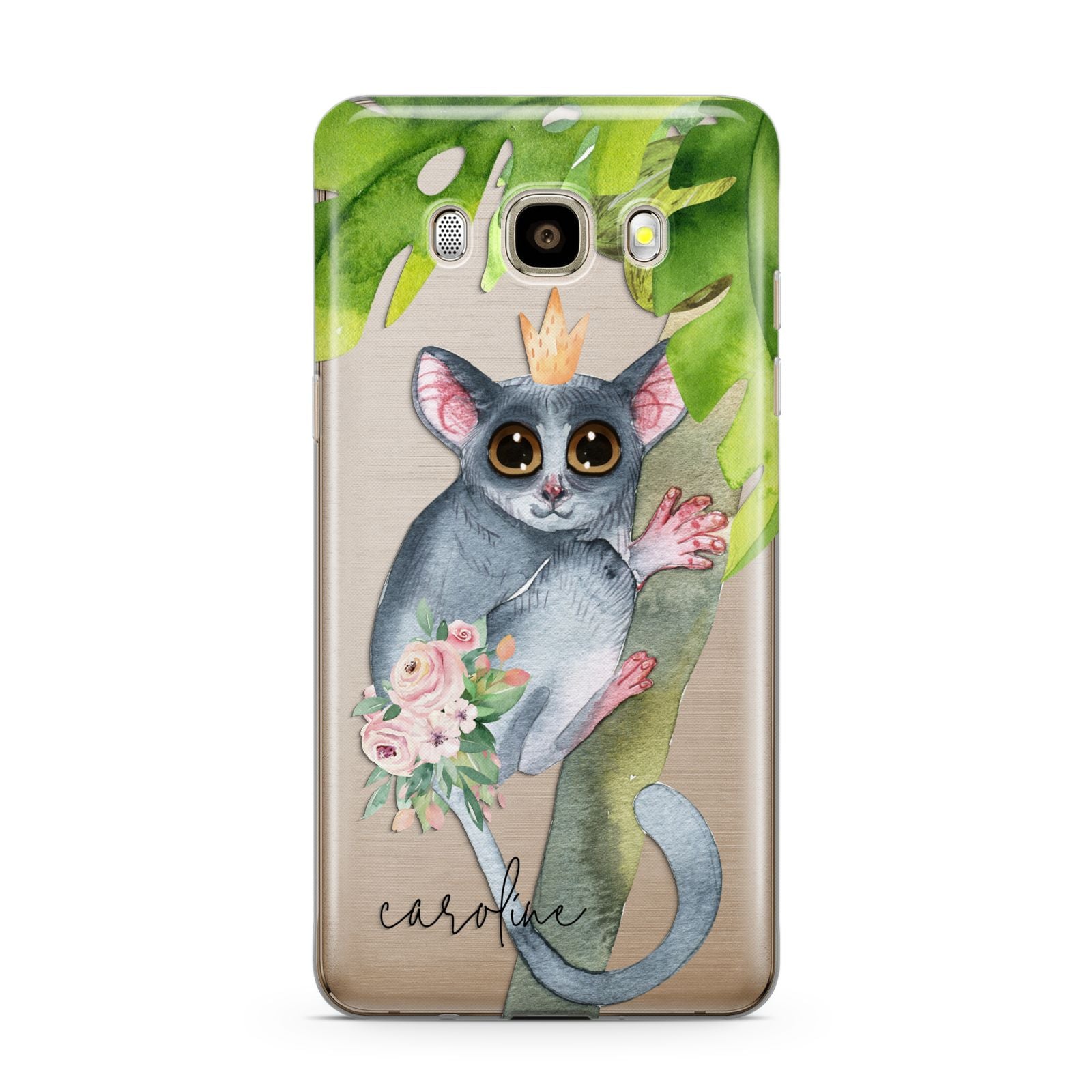 Personalised Galago Samsung Galaxy J7 2016 Case on gold phone