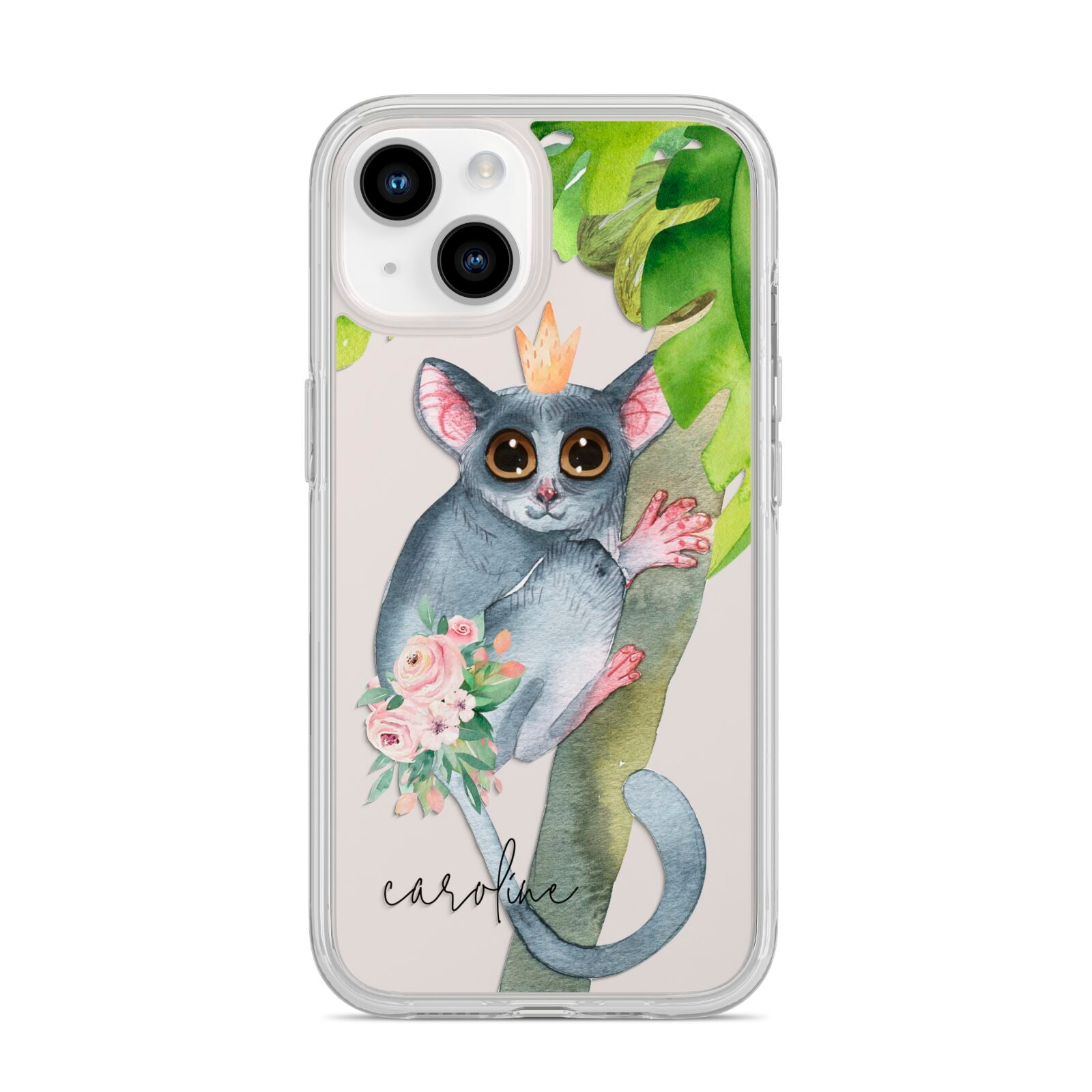Personalised Galago iPhone 14 Clear Tough Case Starlight