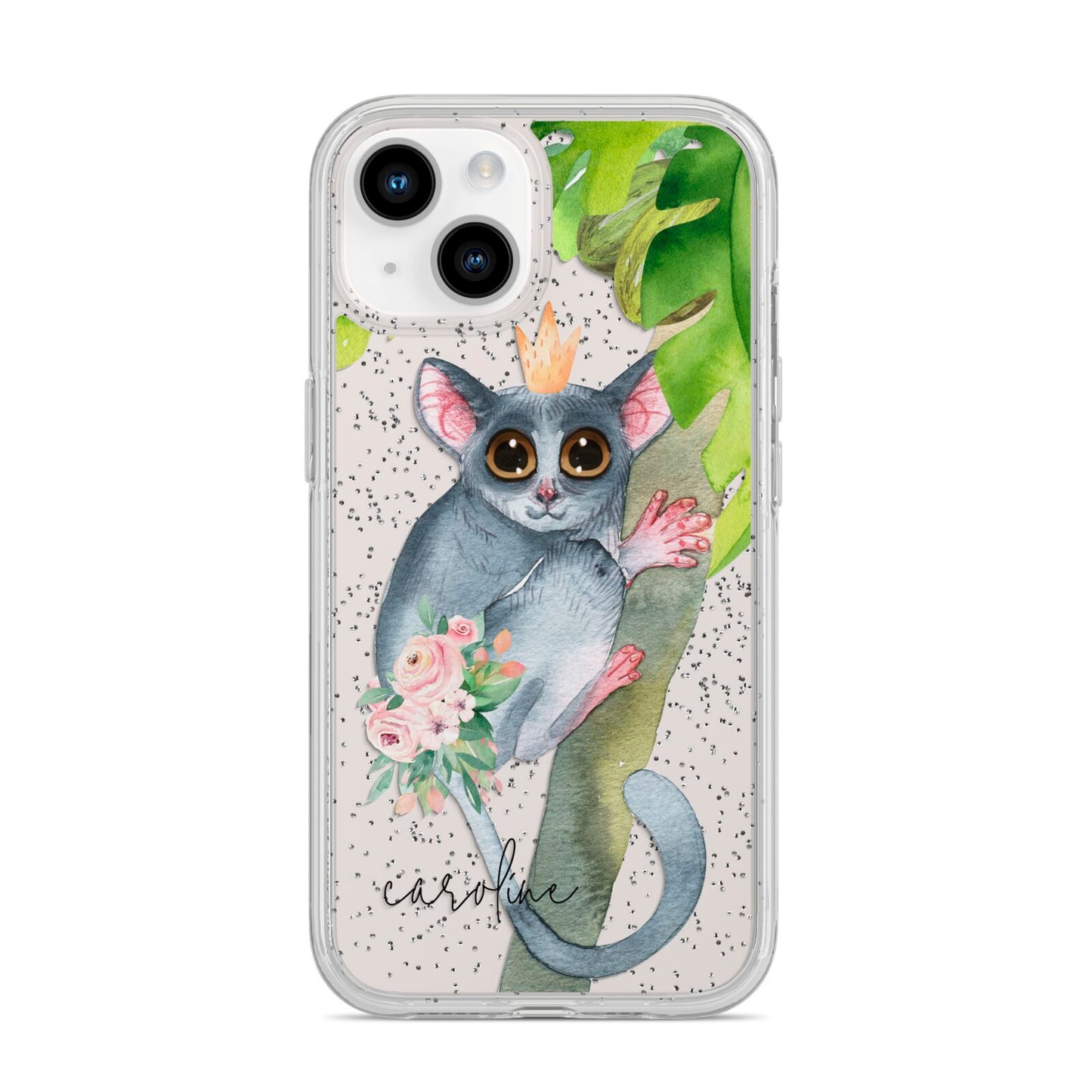 Personalised Galago iPhone 14 Glitter Tough Case Starlight