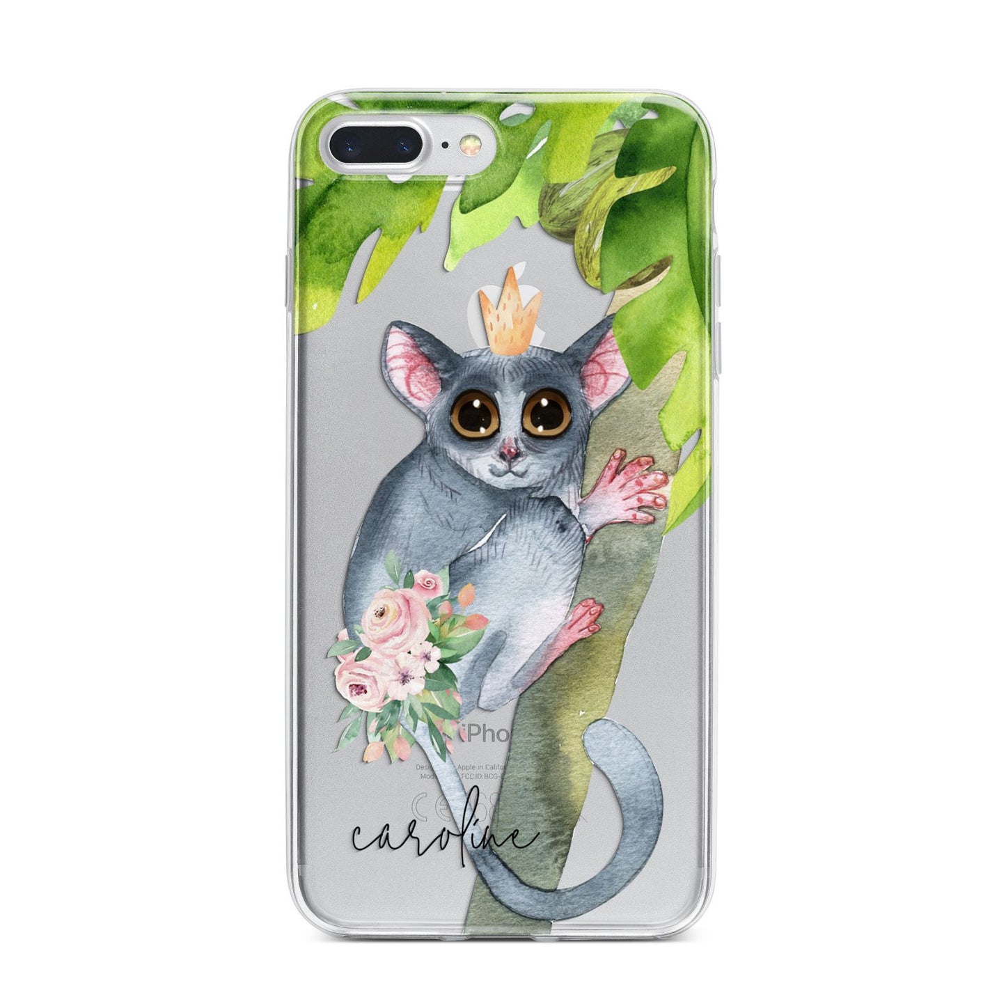 Personalised Galago iPhone 7 Plus Bumper Case on Silver iPhone