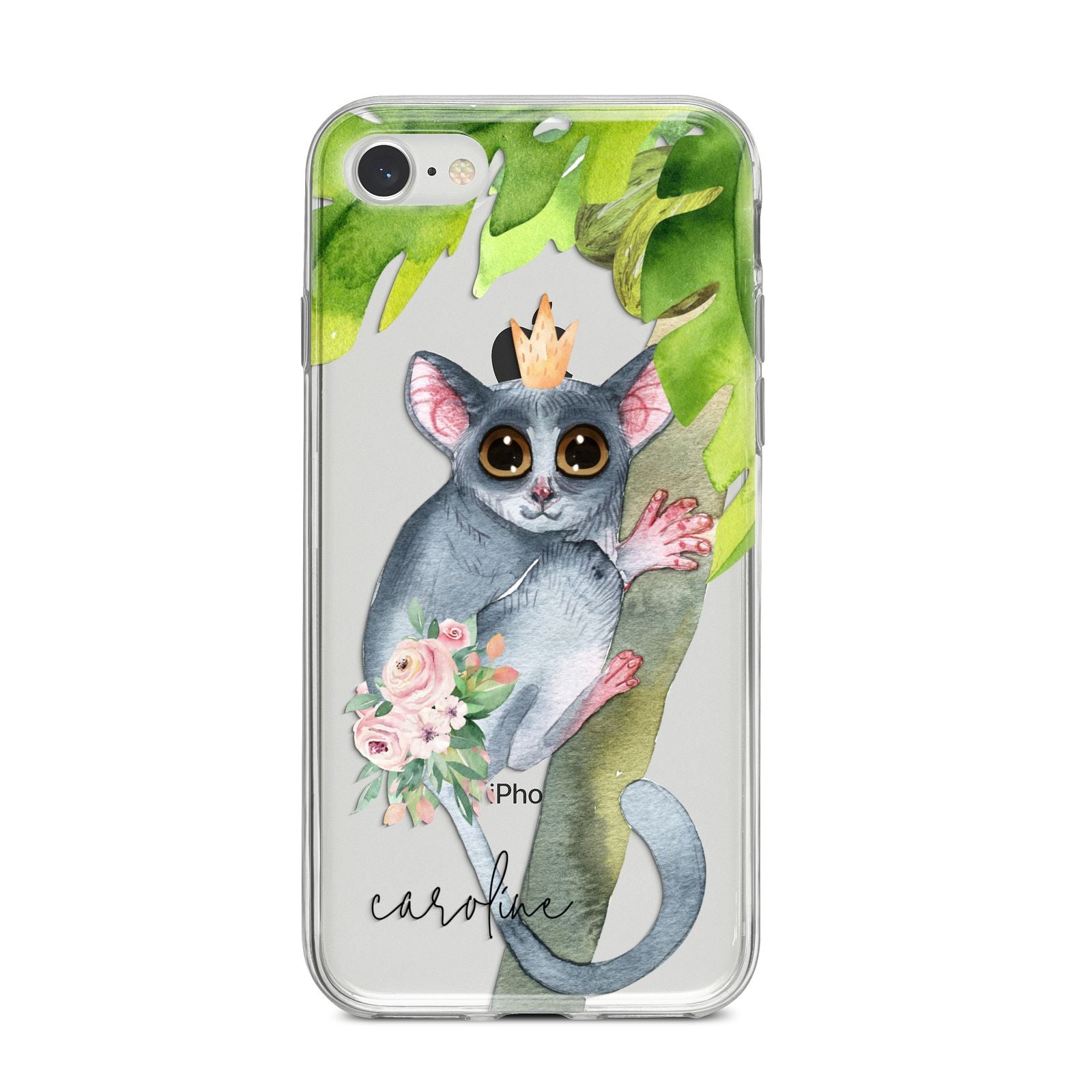 Personalised Galago iPhone 8 Bumper Case on Silver iPhone