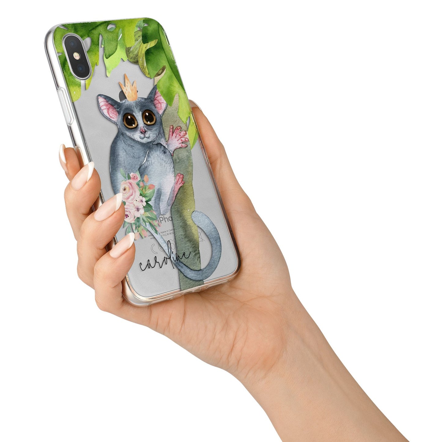 Personalised Galago iPhone X Bumper Case on Silver iPhone Alternative Image 2