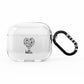 Personalised Geometric Heart Name Clear AirPods Clear Case 3rd Gen