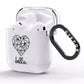 Personalised Geometric Heart Name Clear AirPods Clear Case Side Image