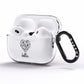 Personalised Geometric Heart Name Clear AirPods Pro Clear Case Side Image
