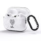 Personalised Geometric Heart Name Clear AirPods Pro Glitter Case Side Image