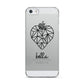 Personalised Geometric Heart Name Clear Apple iPhone 5 Case