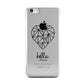 Personalised Geometric Heart Name Clear Apple iPhone 5c Case