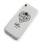 Personalised Geometric Heart Name Clear iPhone 8 Bumper Case on Silver iPhone Alternative Image