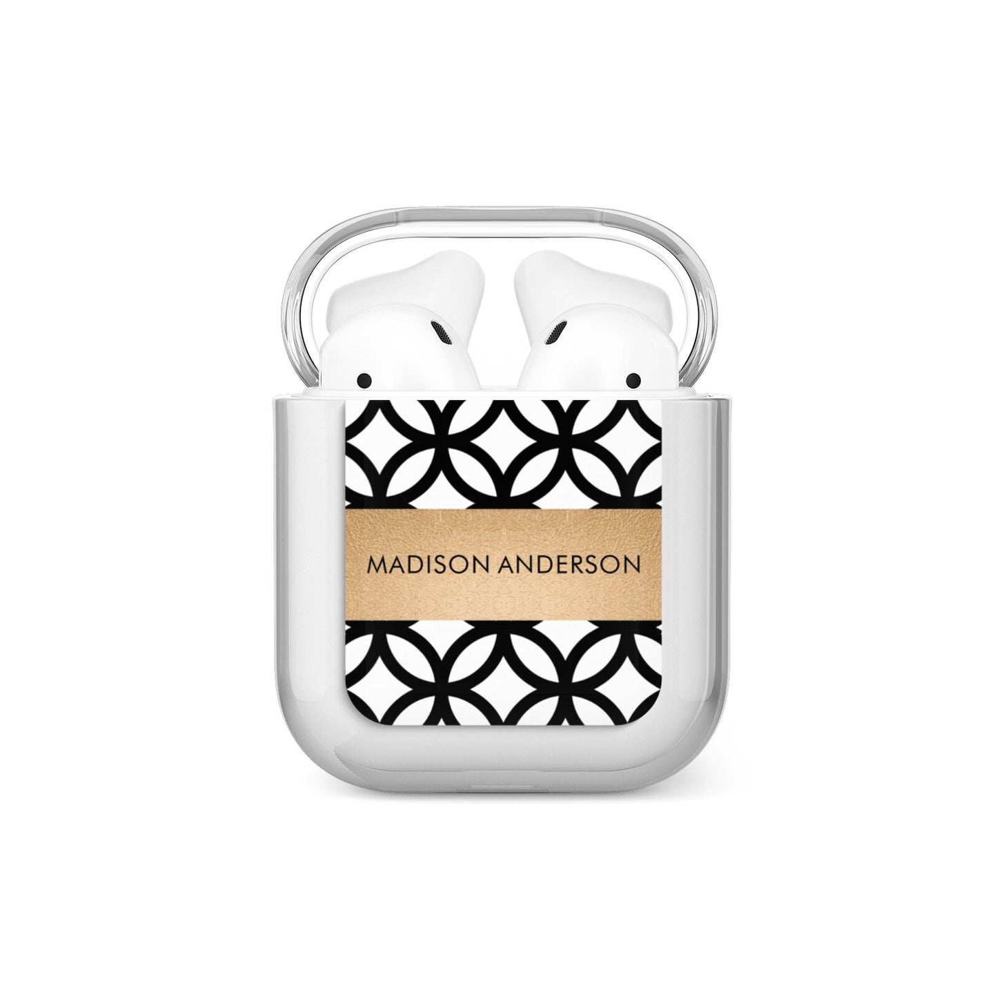 Personalised Geometric Name Or Initials Custom AirPods Case