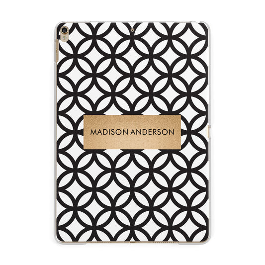 Personalised Geometric Name Or Initials Custom Apple iPad Gold Case