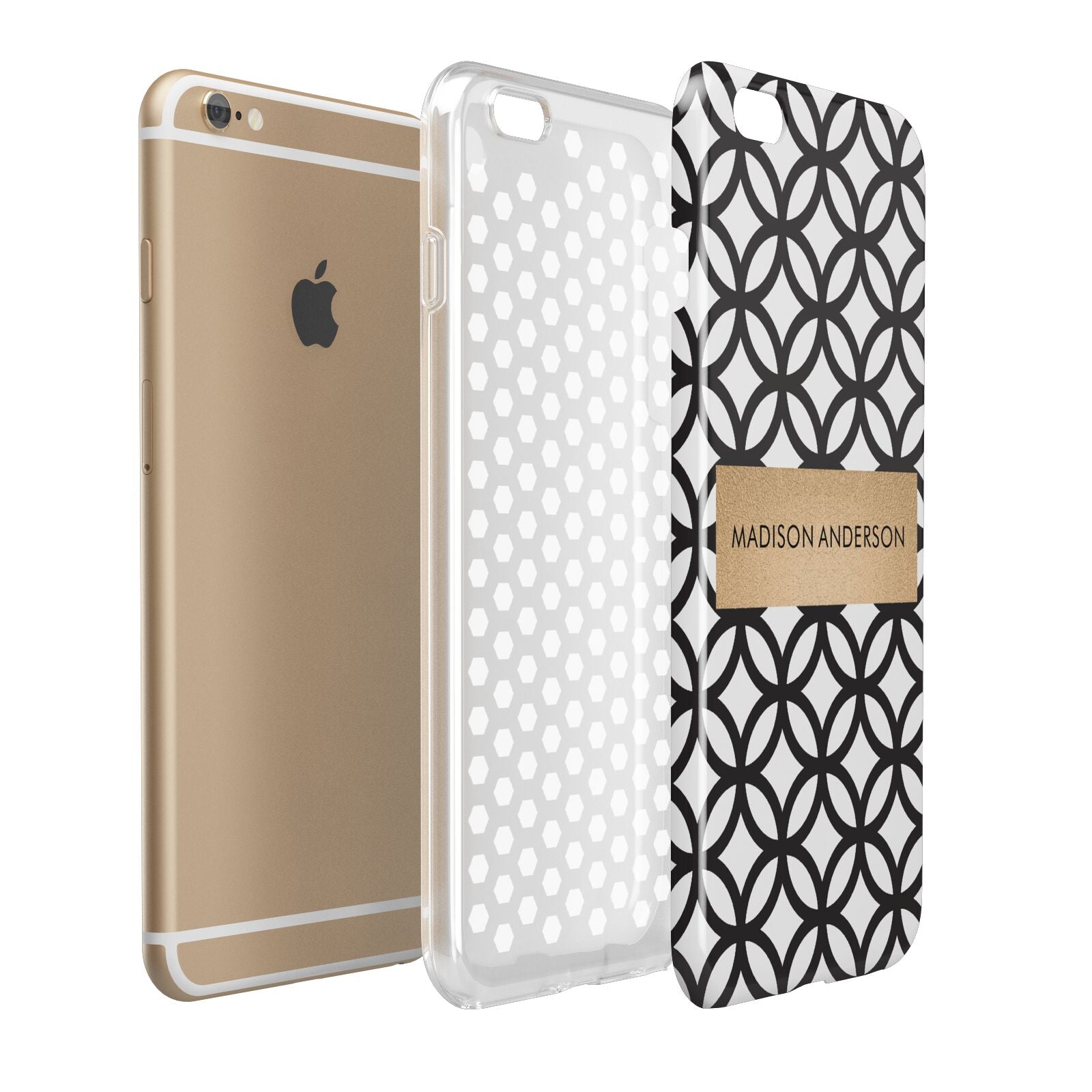 Personalised Geometric Name Or Initials Custom Apple iPhone 6 Plus 3D Tough Case Expand Detail Image