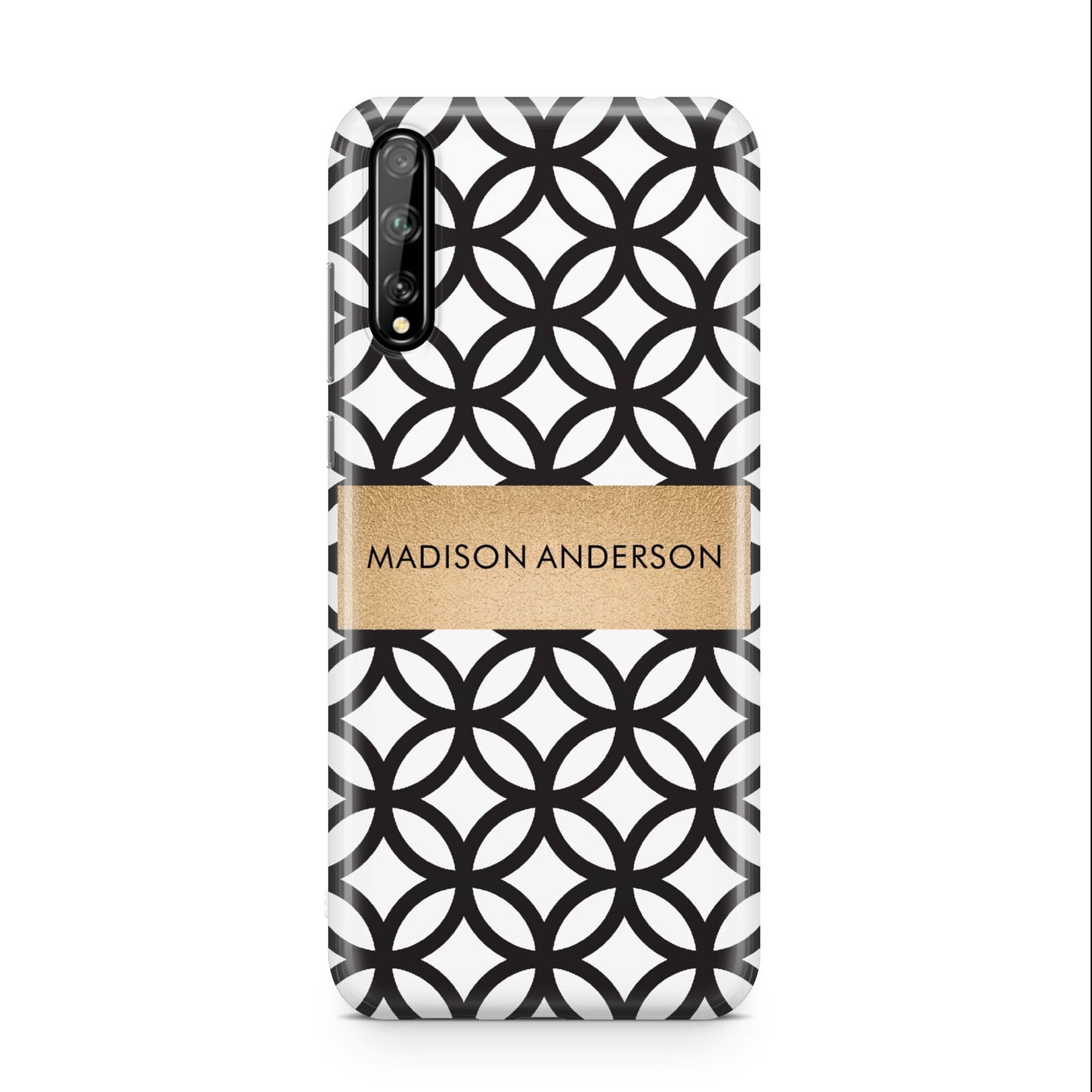 Personalised Geometric Name Or Initials Custom Huawei Enjoy 10s Phone Case