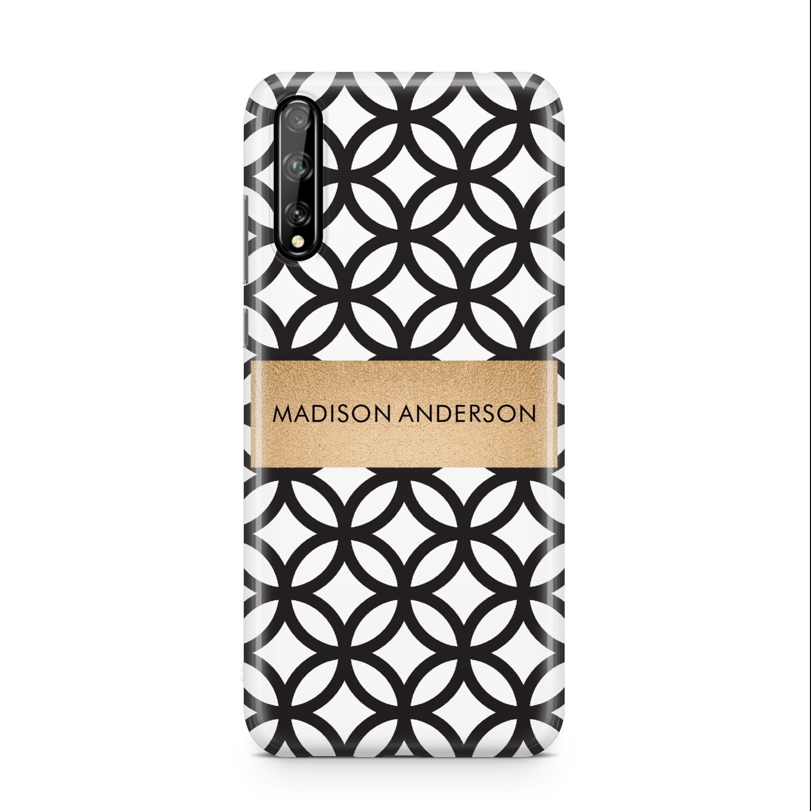 Personalised Geometric Name Or Initials Custom Huawei Enjoy 10s Phone Case