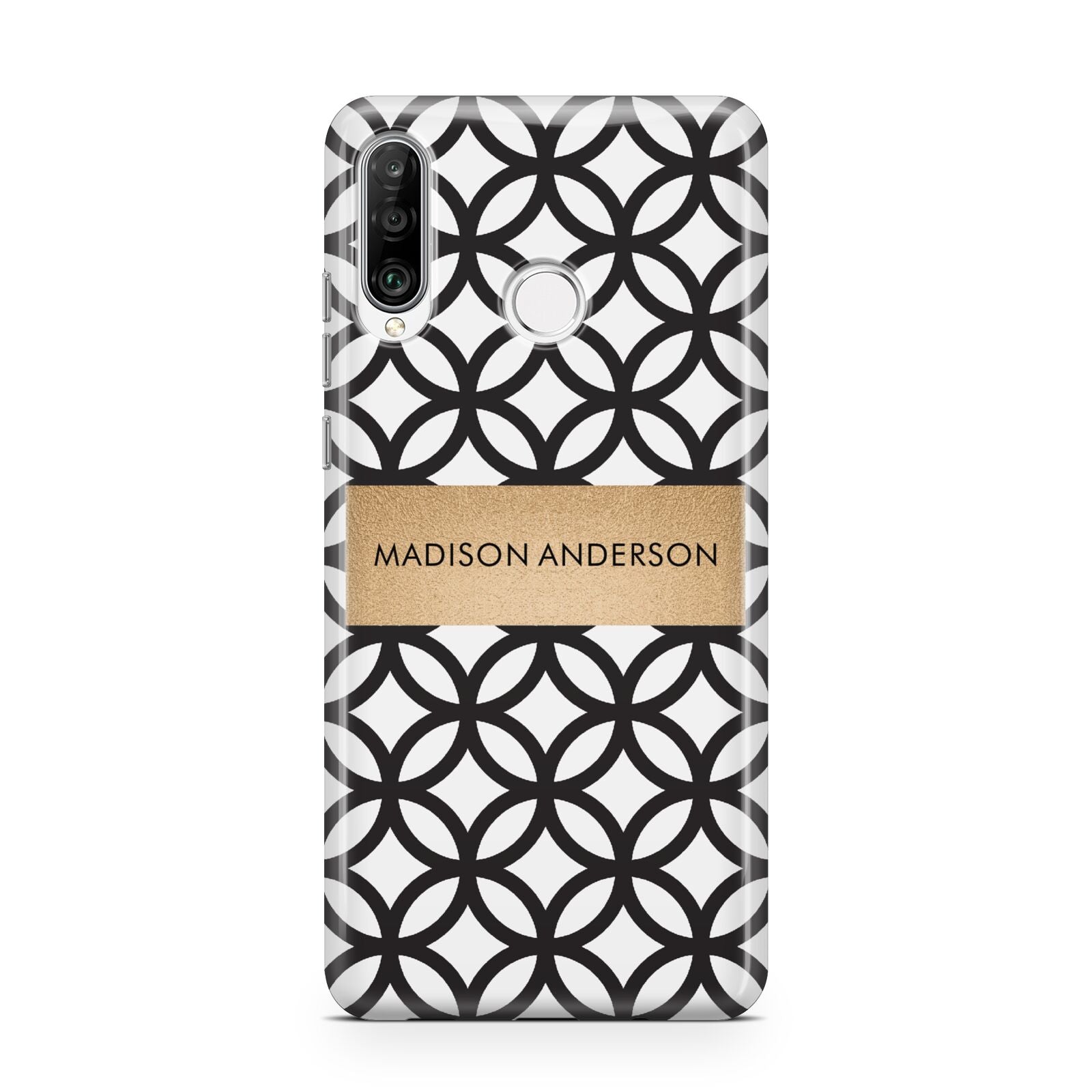 Personalised Geometric Name Or Initials Custom Huawei P30 Lite Phone Case
