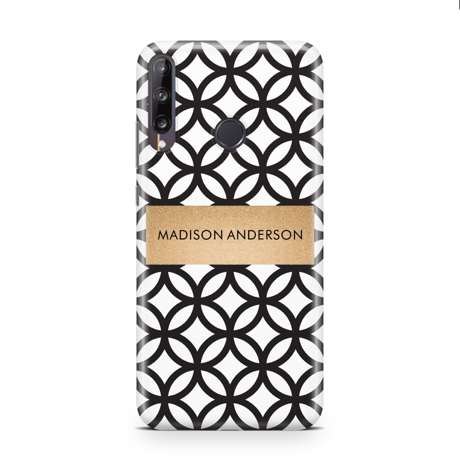 Personalised Geometric Name Or Initials Custom Huawei P40 Lite E Phone Case