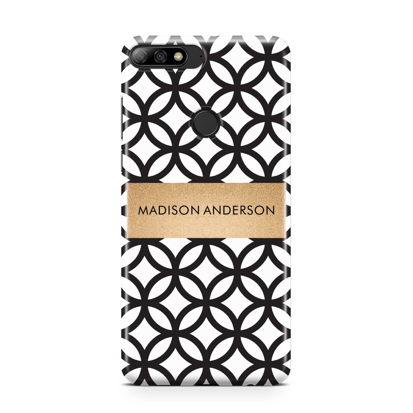 Personalised Geometric Name Or Initials Custom Huawei Y7 2018