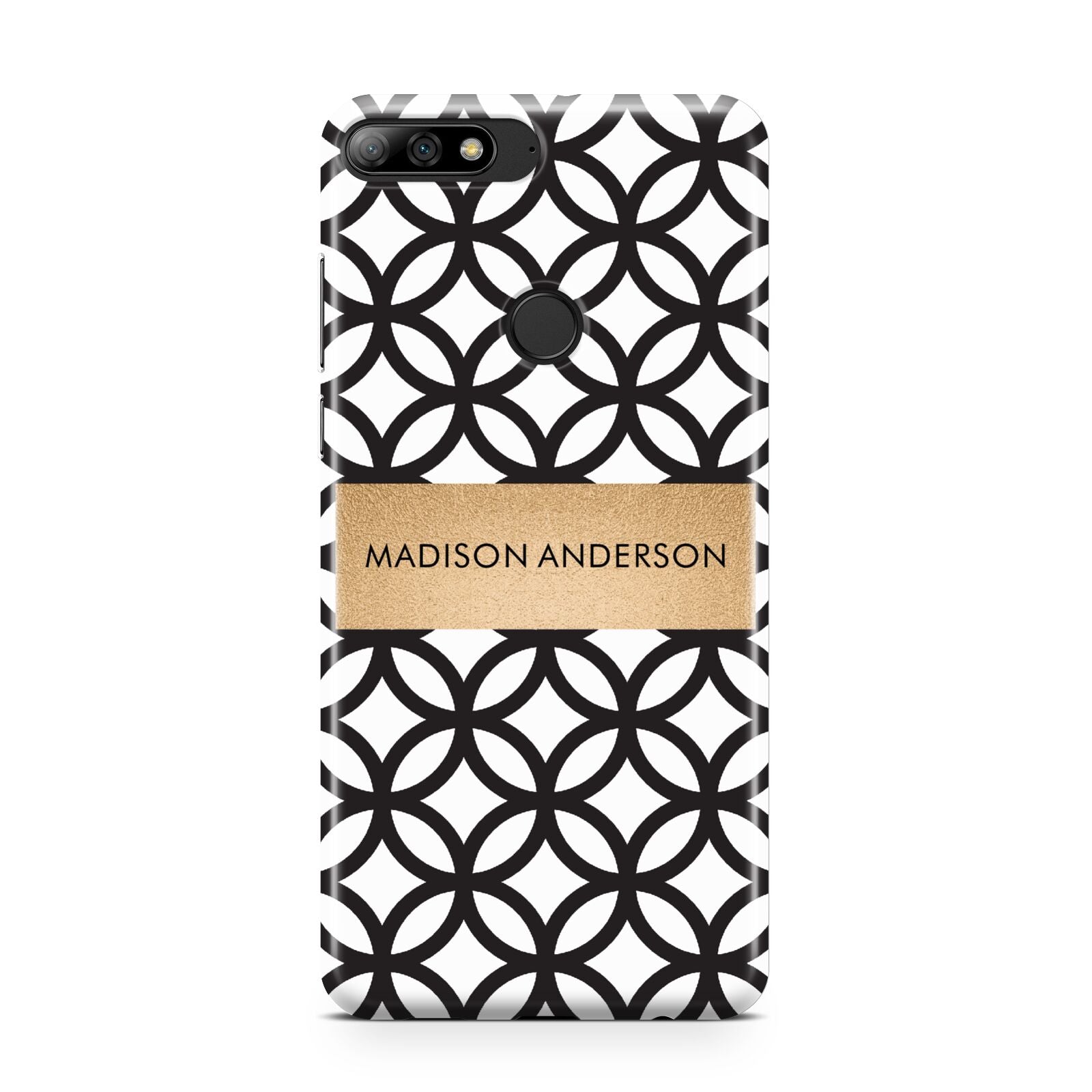 Personalised Geometric Name Or Initials Custom Huawei Y7 2018