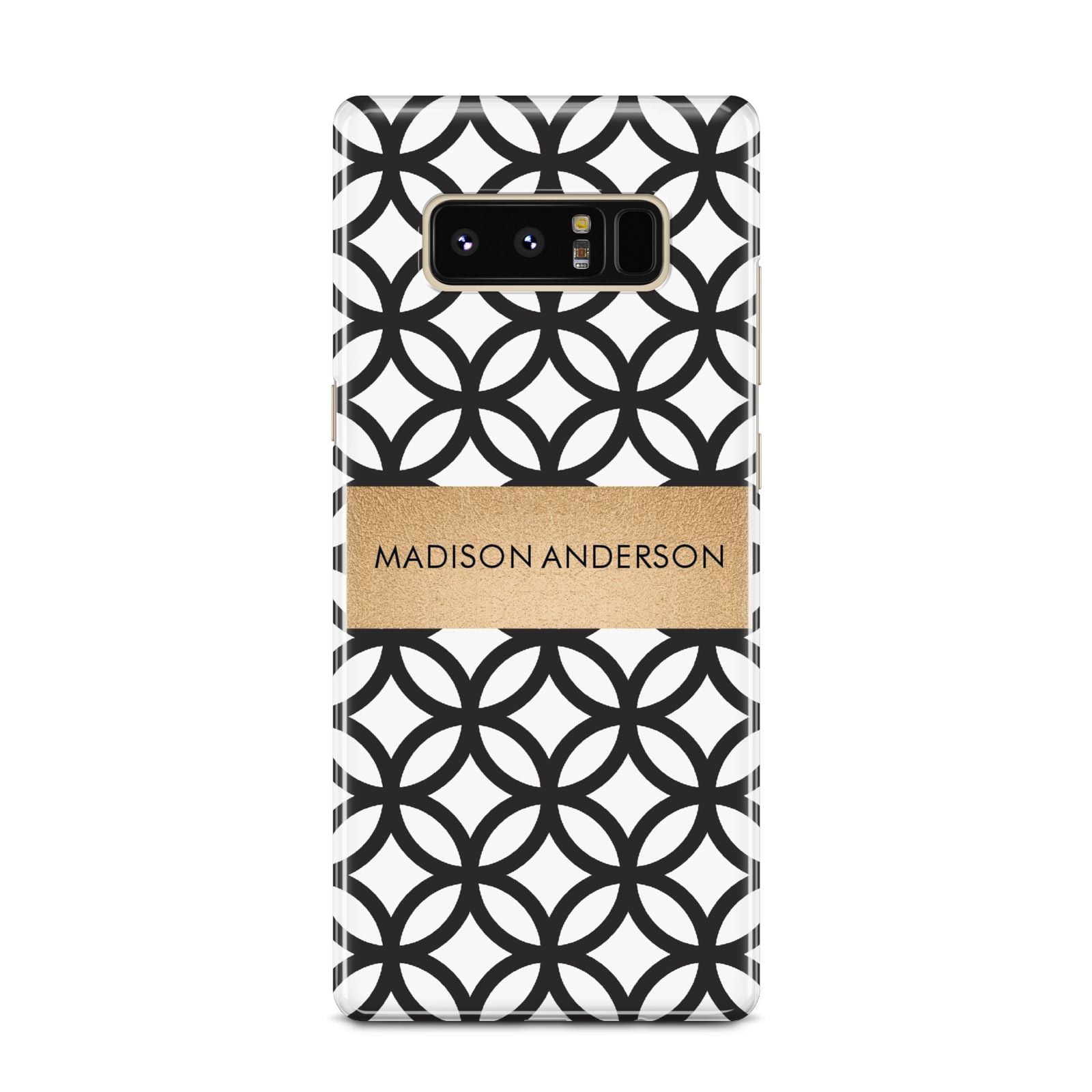 Personalised Geometric Name Or Initials Custom Samsung Galaxy Note 8 Case