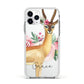Personalised Gerenuk Apple iPhone 11 Pro in Silver with White Impact Case