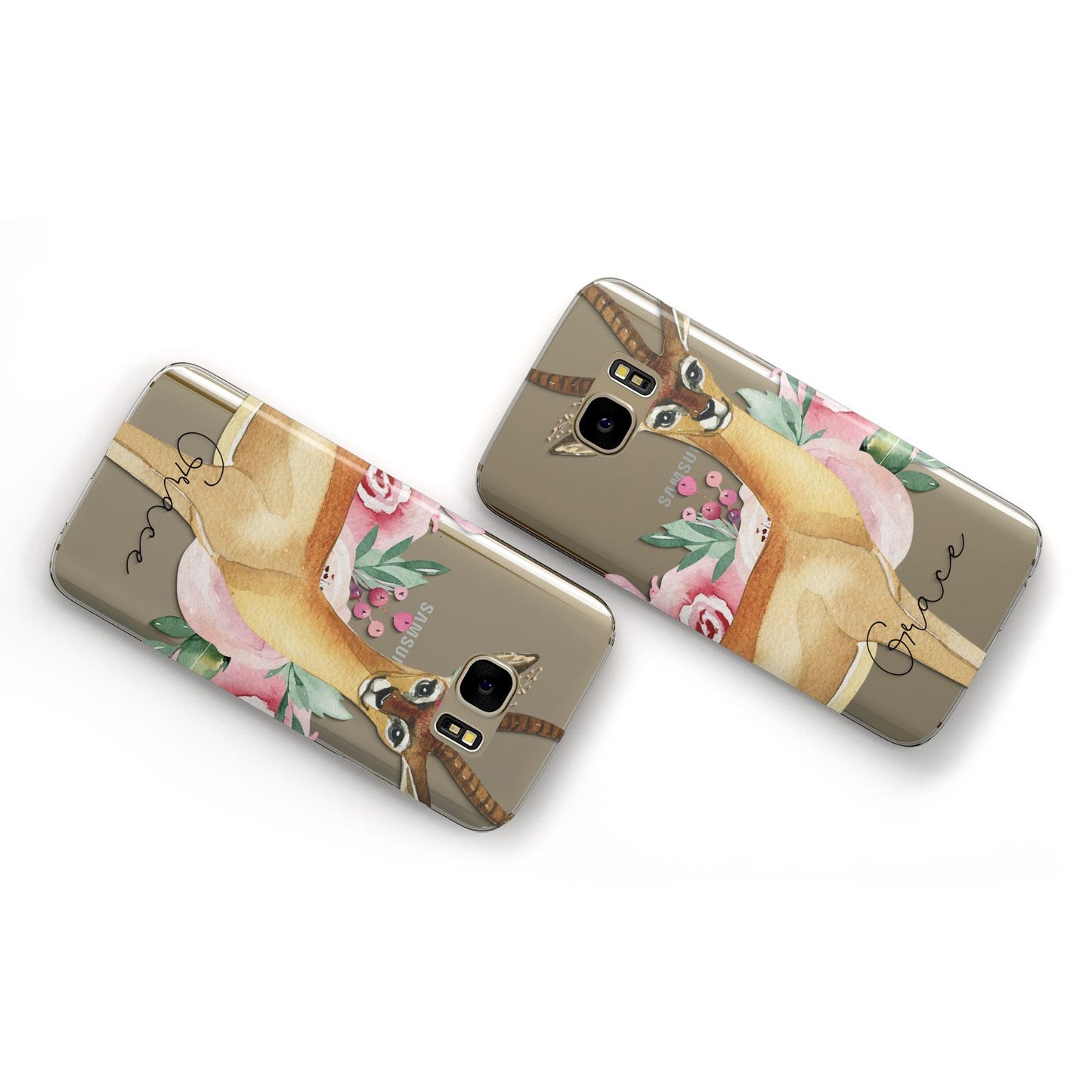Personalised Gerenuk Samsung Galaxy Case Flat Overview