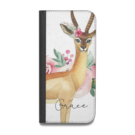 Personalised Gerenuk Vegan Leather Flip Samsung Case