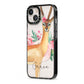 Personalised Gerenuk iPhone 13 Black Impact Case Side Angle on Silver phone