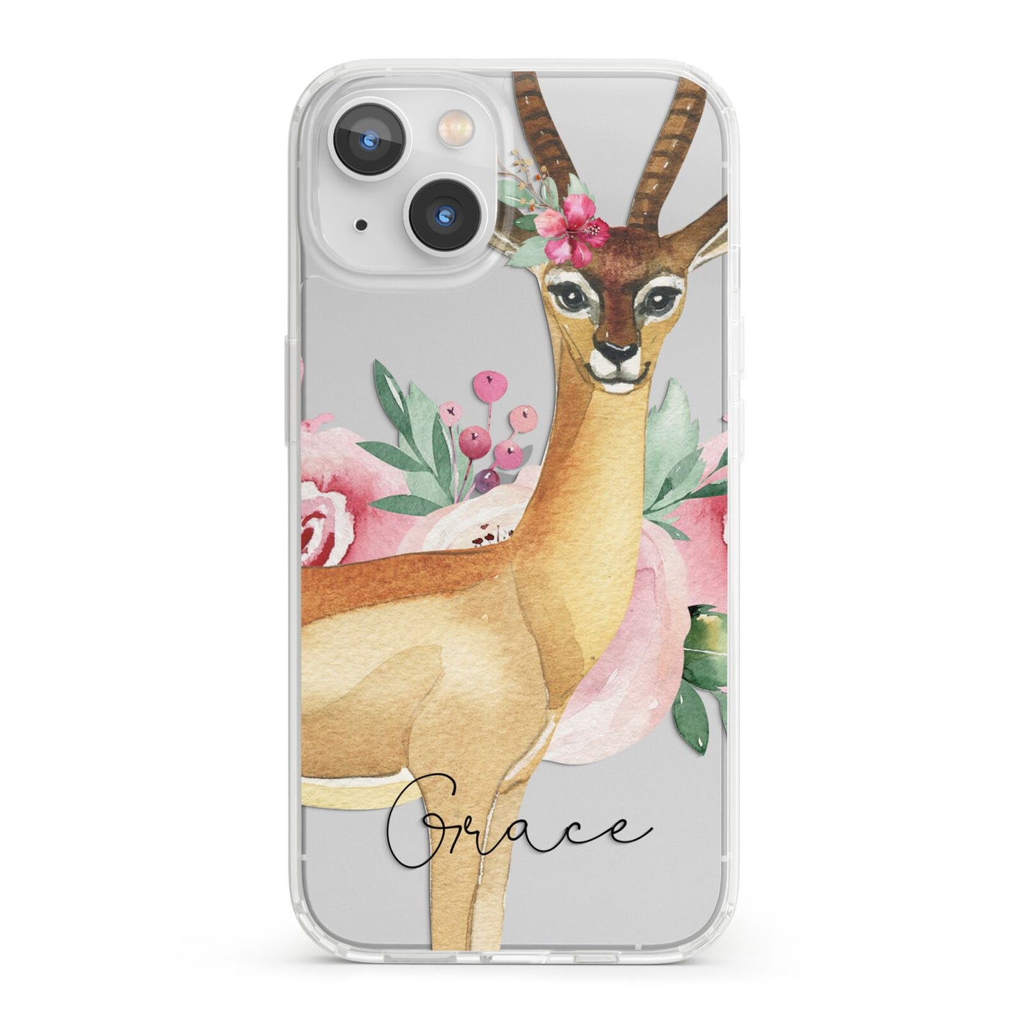 Personalised Gerenuk iPhone 13 Clear Bumper Case